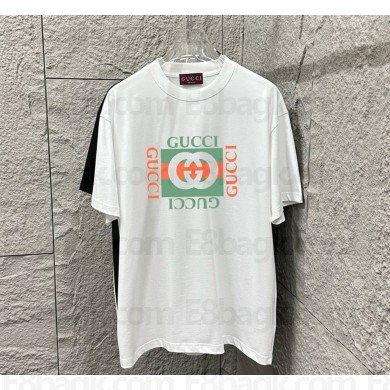 Gucci Printed cotton jersey T-shirt 788093 White medium cotton jersey 2025