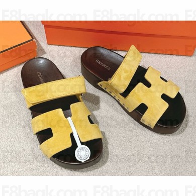 Hermes women/men Chypre mules in suede calfskin 08 2025