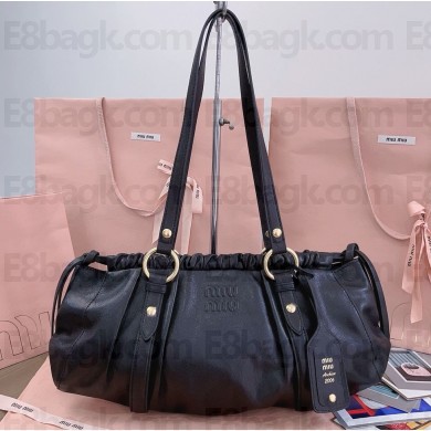 Miu Miu Joie nappa leather bag 5BG289 black 2024