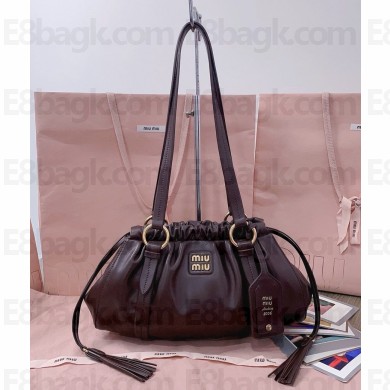 Miu Miu Joie nappa leather bag 5BG306 Briarwood 2024