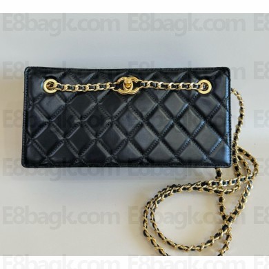Chanel Clutch Shiny Lambskin & Gold-Tone Metal Black AS5203 2025 