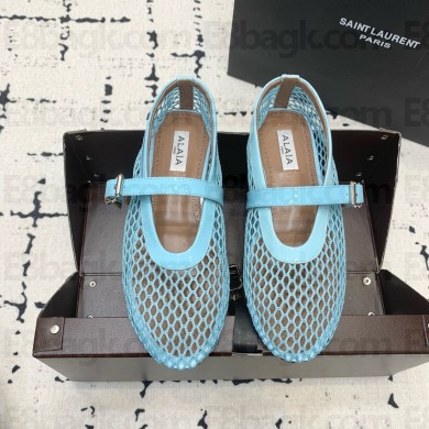 Alaia BALLET FLATS IN FISHNET BLUE 2023