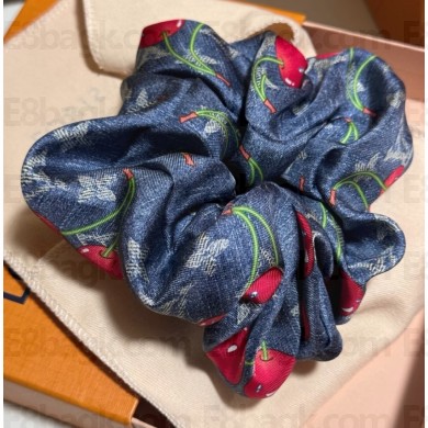 LV x TM Denim Cerise Scrunchy M96595 2025