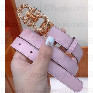Ferragamo Calfskin Belt 20mm Width Pink 2018