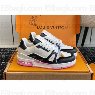 Louis Vuitton women's/men's LV Trainer Sneaker 1ADDZG pink 2024