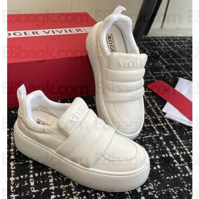 Roger Vivier viv'up Puffy leather low top sneakers in white 2024