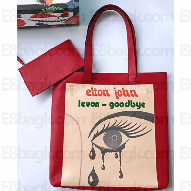 Gucci Elton John Large Tote ‎519335 Red 2018