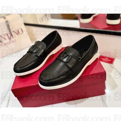 Valentino men's Garavani Leisure Flows Slip-On Loafers in black 01 2024