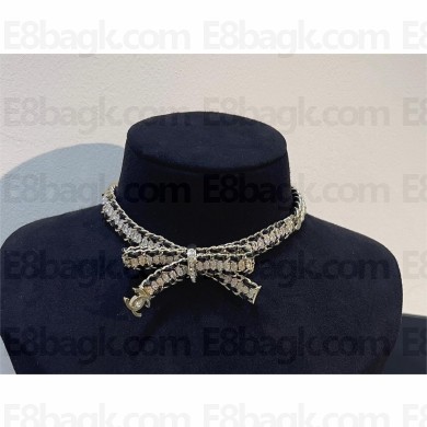 Chanel Metal, Calfskin & Strass Gold, Black & Crystal CHOKER ABA665 2023