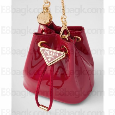 Prada patent leather Mini Pouch 1NR016 red 2024