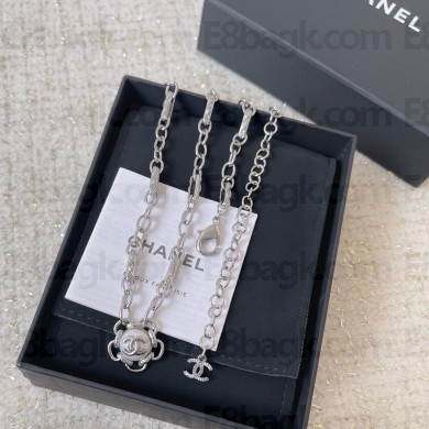 CHANEL WHITE PENDANT Necklace ABE401 2024