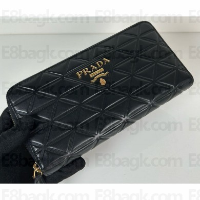 Prada Large leather wallet 1ML506 black 2024