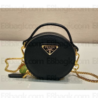 Prada Saffiano leather mini-pouch 1NR023 black 2024