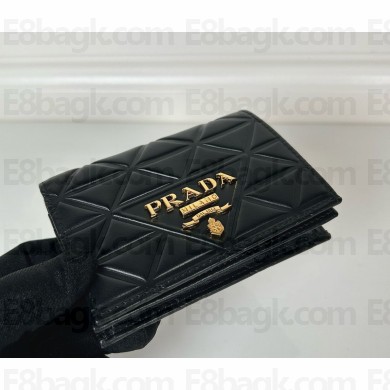 Prada Small nappa leather wallet 1MV021 black 2024