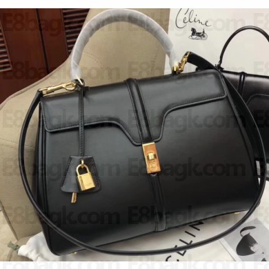 Celine Calfskin Medium 16 Bag Black 187373/187374 2019