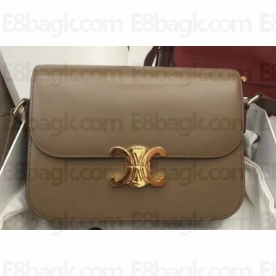 Celine Shiny Calfskin Medium Triomphe Bag Coffee 187363 2020