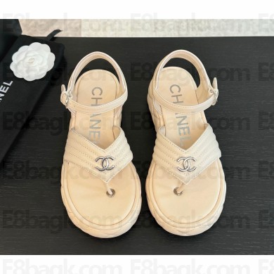 Chanel Sandals Lambskin white G46108 2024