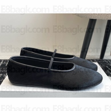 The Row  ELASTIC BALLET flat mink fur black 2024