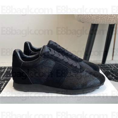 The Row  Women's Mica Sneakers black in cashmere and nylon 2024