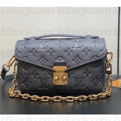 Louis Vuitton  Pochette Métis East West Embossed grained cowhide leather M11998 Gun metal 1115-2024