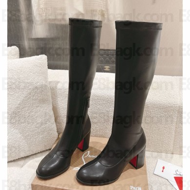 Christian Louboutin Stretchadoxa 70mm calfskin thigh Boots black 1115-2024