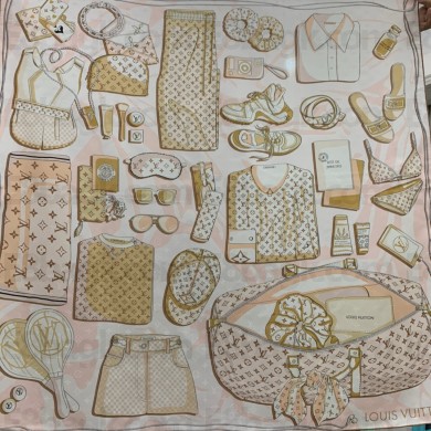 louis vuitton Kit Square 90 M77488 sunset kaki