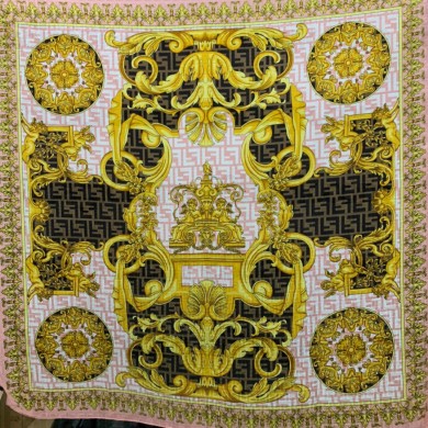 fendi Fendace multicolour silk foulard pink