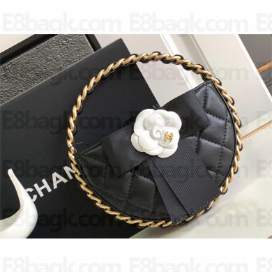 chanel Lambskin, Mixed Fibers, Calfskin & Gold-Tone Metal Black pouch AP3584 2023