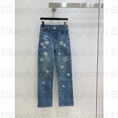 CHANEL CAMELLIA PRINTED JEANS 2024