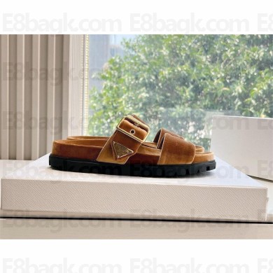 Prada Velvet slides 1XX715 oak 2024