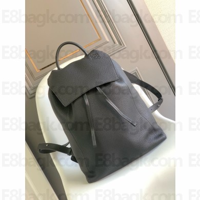 LOEWE Men's Anagram Leather Drawstring Backpack In Black