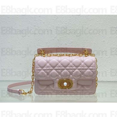 dior small Jolie Top Handle Bag in Latte Cannage Calfskin pink 2024