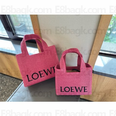 loewe anagram basket tote bag fuchsia
