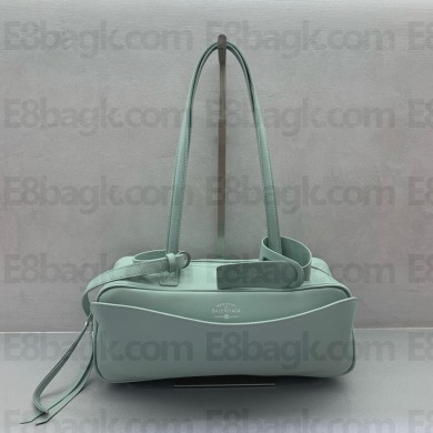 balenciaga Carrie Small leather bowling bag BLUE 2025