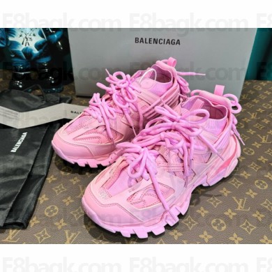 Balenciaga Women/men Track Sneaker in pink mesh and nylon 1104-2024