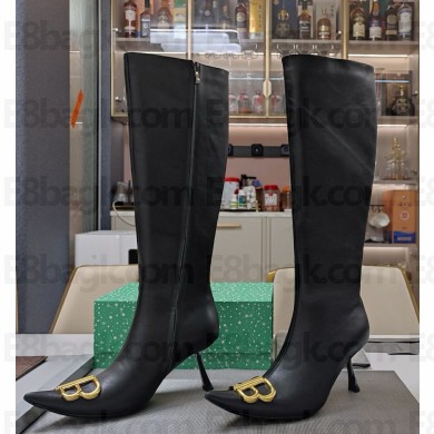 Balenciaga Flex Bb Boot In calfskin Black & Gold 1104-2024
