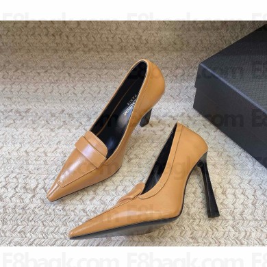 Saint Laurent  D'ORSAY pumps in smooth leather yellow heel 10cm 1104-2024