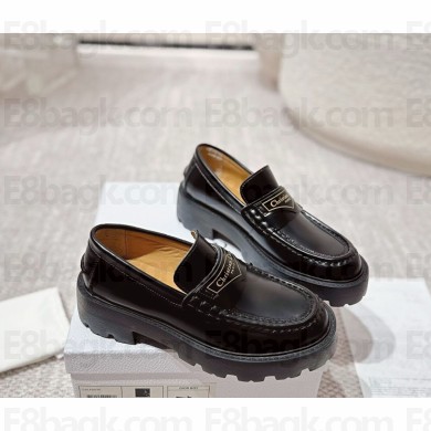 Dior Boy Platform Loafer Black Brushed Calfskin 1104-2024