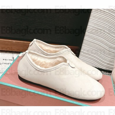 Loro Piana Floaty Flat in suede leather with shearling 1104-05-2024