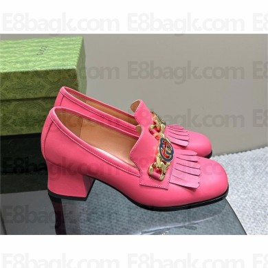 Gucci Interlocking G mid-heel pump 750532 FUCHSIA 2023