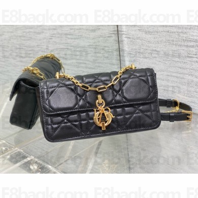 Dior Miss Daisy Mini Bag IN Black Macrocannage Lambskin 2024