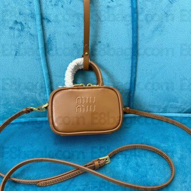 Miu Miu Mini Softy Bag 5NR020 BROWN 2024