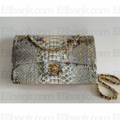 Chanel Python Medium Classic flap bag 1112 35 2024
