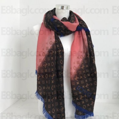 louis vuitton Gradient cashmere scarf blue 2019