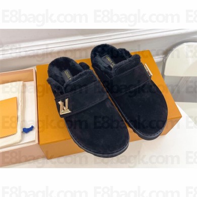 Louis Vuitton LV Cosy Flat Comfort Clog black 2023
