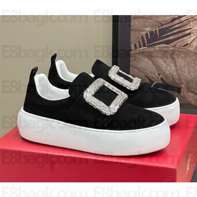 Roger vivier Very Vivier embellished leather sneakers in black 2024