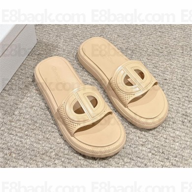 DIOR beige rubber Dioriviera D-Club Slide 2024