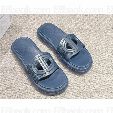DIOR blue rubber Dioriviera D-Club Slide 2024