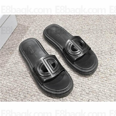 DIOR black rubber Dioriviera D-Club Slide 2024
