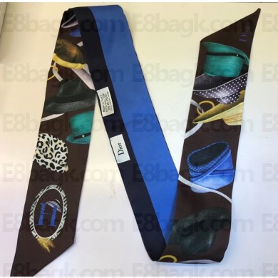 Dior Silk Letter H Printed Scarf 6X100CM 2018